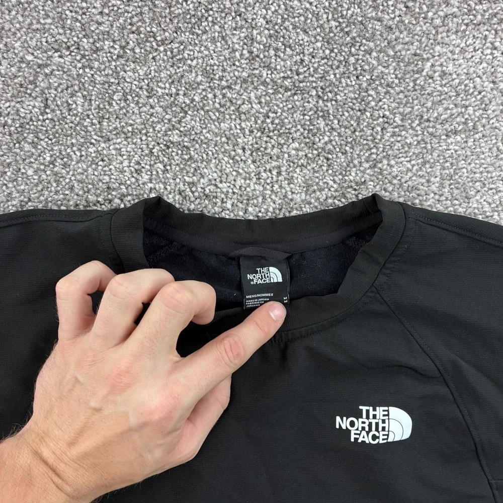 The North Face Tekware Crew Sweatshirt Mens M Black Pullover FlashDry NF0A7V82